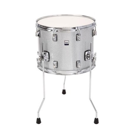 TANDESA LLC Taye GK1411F-SS 14 x 11 in. Gokit Add-On Floor Tom Drum; Silver Sparkle GK1411F-SS